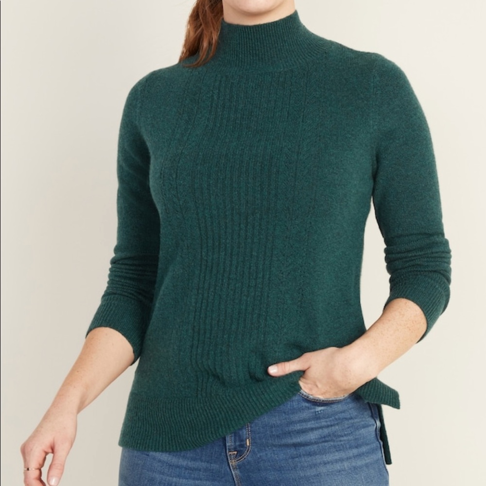Women’s Old Navy Mock-Neck Pointelle Sweater